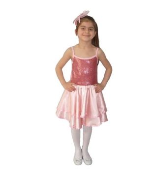 Kız Dans Kostümü Payetli 2-3 Yaş - Pembe