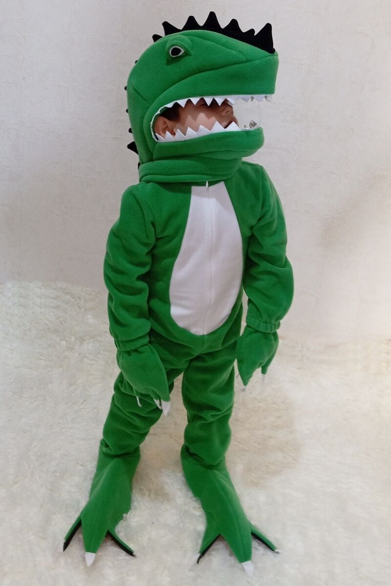 T-Rex Dinozor Kostümü Yeşil | Dinozor Kostümü Çocuk