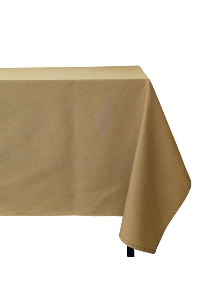 Krem Rengi Pamuklu Dertsiz Duck Kumaş Masa Örtüsü