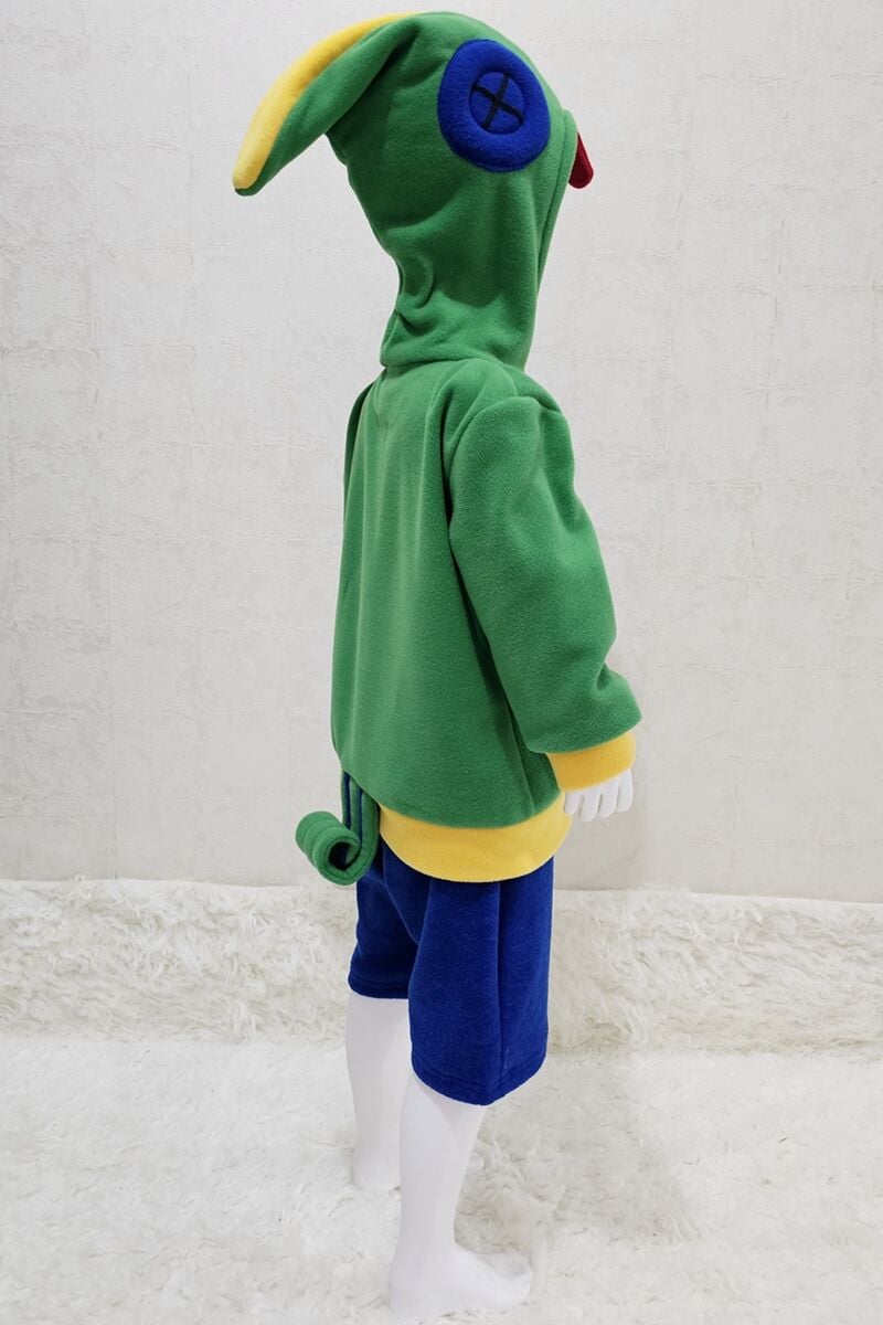 Kapüşonlu Cosplay Yeşil Kostüm | Video Oyunu Kapüşonlu Yeşil kostüm