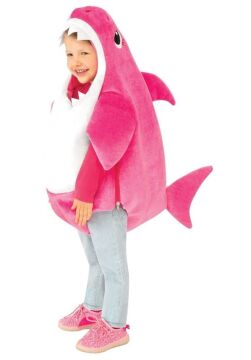 Baby Shark Kostümü 10-11 Yaş - Pembe