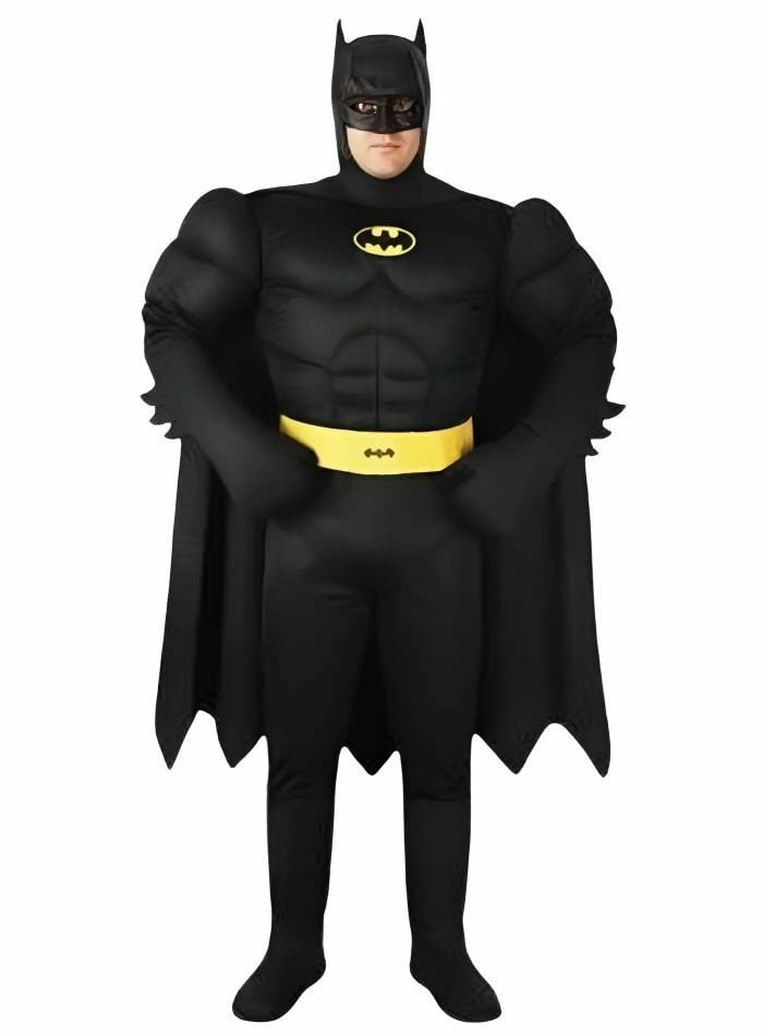 Yetişkin Batman Kara Şövalye Kostümü Kaslı