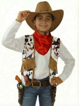 Kovboy Yelek ve Fular