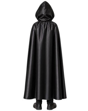 Halloween Kapüşonlu Siyah Pelerin Çocuk