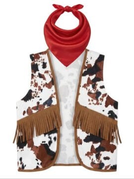 Yetişkin Kovboy Yelek ve Fular