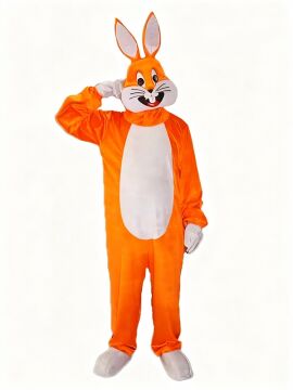 Bugs Bunny Tavşan Kostümü Yetişkin Turuncu - M Beden