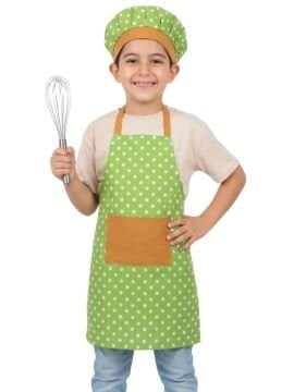 Aşçı Önlüğü ve Şapkası Puantiyeli
